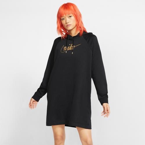  Nike Dress Flc Glitter Kadın Siyah Sweatshirt (BV4560-010)