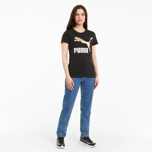  Puma Classics Logo Kadın Siyah Tişört (530077-51)