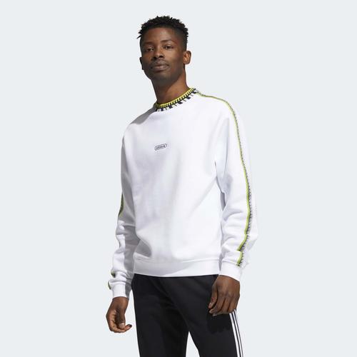  adidas Rib Detail Crewneck Erkek Beyaz Sweatshirt (GN3829)