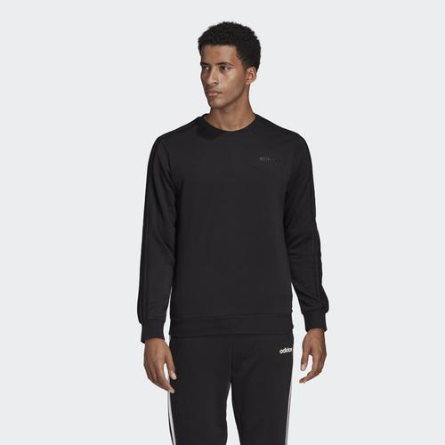  adidas Essentials 3-Stripes Erkek Siyah Sweatshirt (FI0833)
