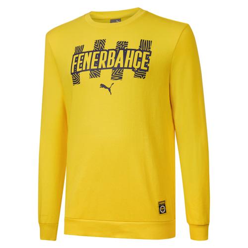  Puma Fenerbahçe Sk FutbolCore Erkek Sarı Sweatshirt (767023-01)