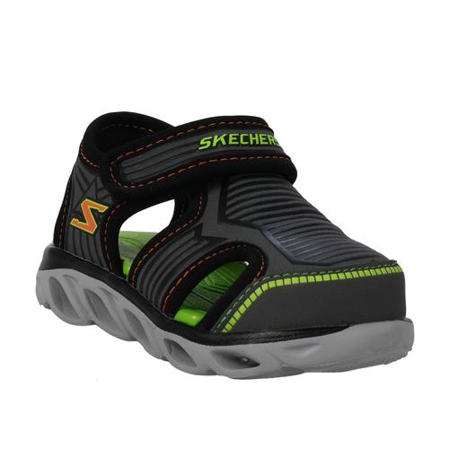  Skechers Hypno-Splash-Zotex Çocuk Gri Işıklı Sandalet (90524N-CCBK)